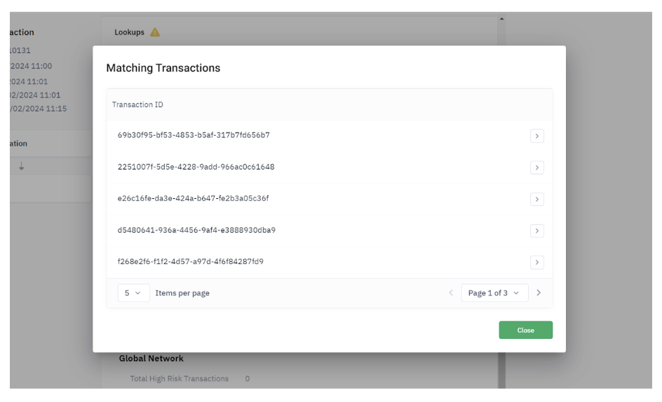 Matching Transaction